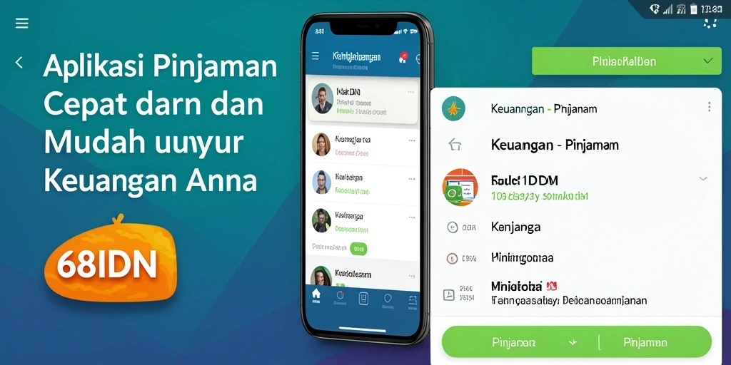 Tampilan antarmuka pengguna aplikasi pinjaman 68IDN.