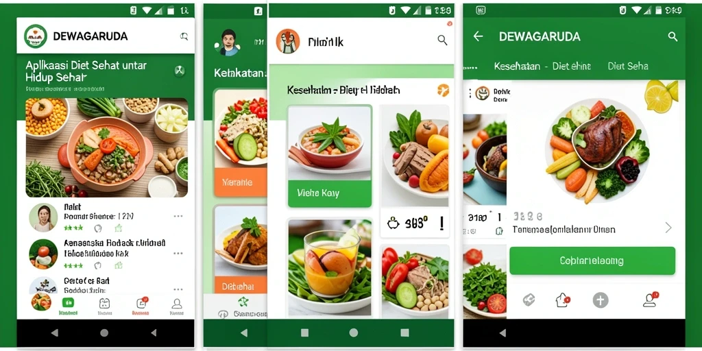 Antarmuka DEWAGARUDA yang ramah pengguna untuk Diet Sehat.