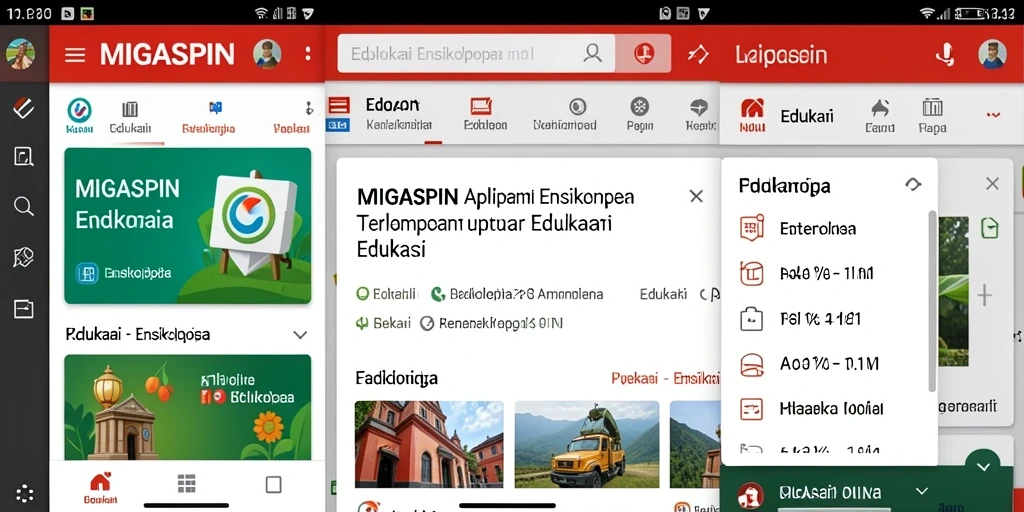 Antarmuka MIGASPIN yang intuitif dan informatif untuk pengguna.